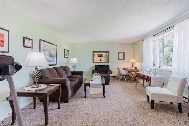 20040 Morin Ln S, Hounsfield, NY 13685 - living area featuring light carpet and a baseboard heating unit