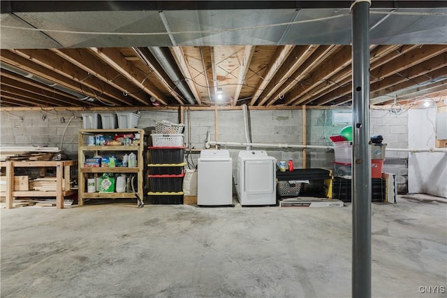 20040 Morin Ln S, Hounsfield, NY 13685 - unfinished basement featuring separate washer and dryer