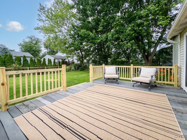 4753 Freestone Rd, Clay, NY 13090 - deck featuring a yard