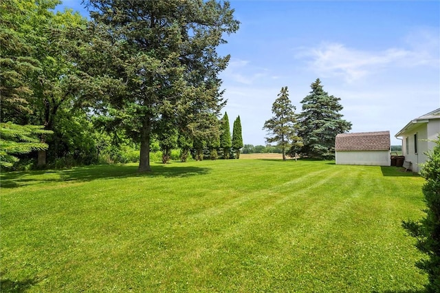 38 Tobin Rd, Henrietta, NY 14467 - view of grassy yard with a storage shed