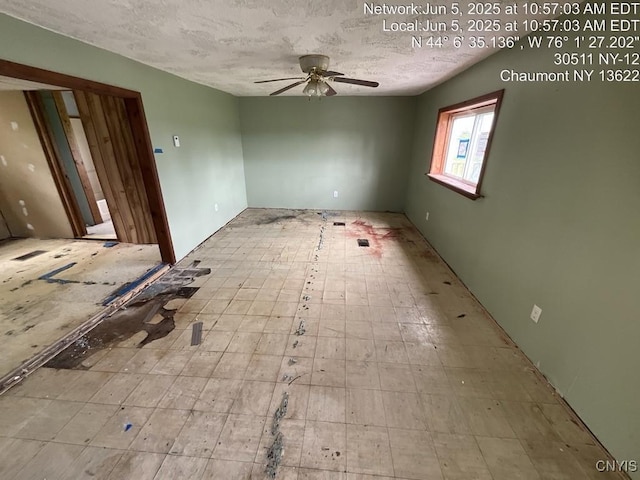 30511 State Route 12, Clayton, NY 13622 - spare room with ceiling fan and a textured ceiling