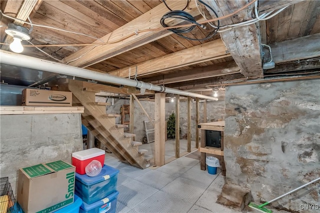 32227 County Route 22, Antwerp, NY 13691 - unfinished basement with stairway