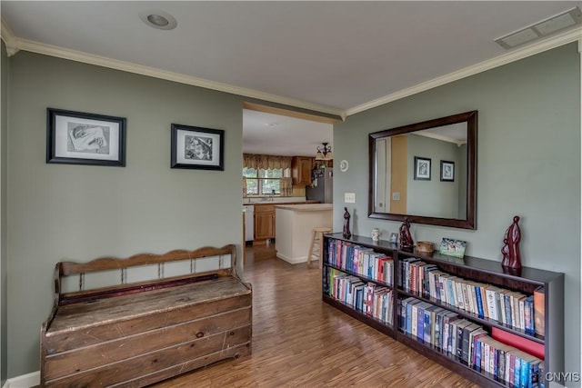 32227 County Route 22, Antwerp, NY 13691 - corridor with crown molding and wood finished floors