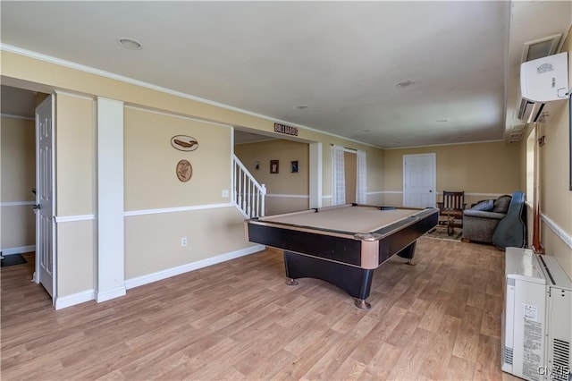 28005/08 Stony Point Rd, Cape Vincent, NY 13618 - recreation room with light wood-style flooring, billiards table, and ornamental molding