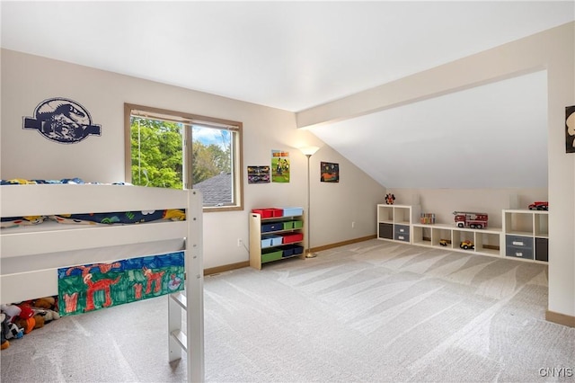 3313 Thompson Rd, Cazenovia, NY 13035 - bedroom with vaulted ceiling and carpet flooring