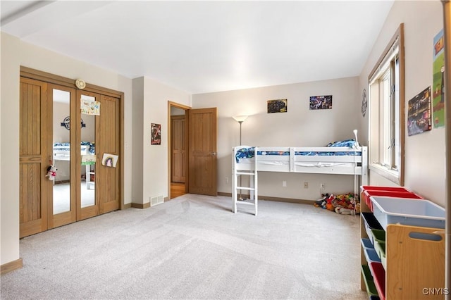 3313 Thompson Rd, Cazenovia, NY 13035 - bedroom featuring french doors and carpet