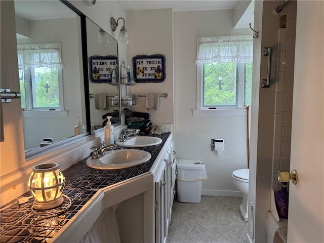 6463 County Road 20, Friendship, NY 14739 - bathroom with plenty of natural light, double vanity, and a shower