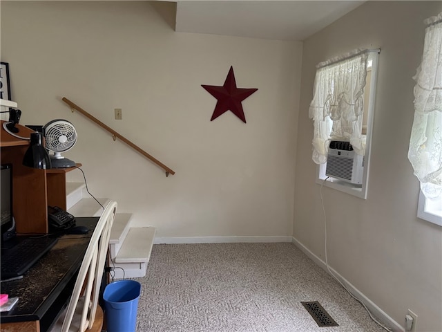 6463 County Road 20, Friendship, NY 14739 - carpeted office featuring baseboards and cooling unit