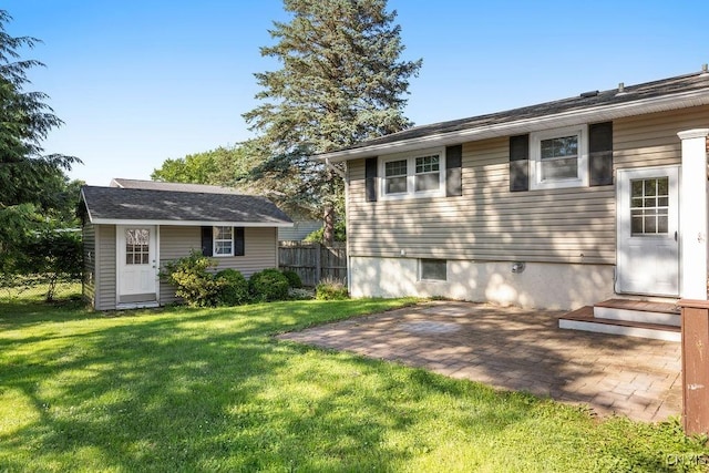 113 Craig Cir, Dewitt, NY 13214 - back of house with a patio area and an outbuilding