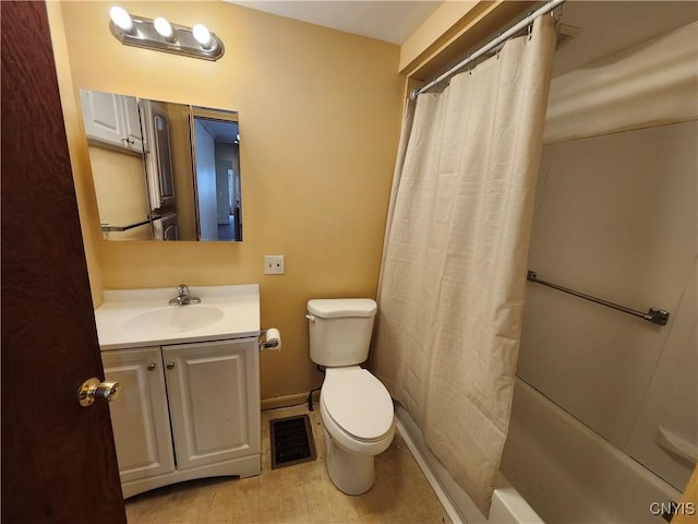 114 Stevens Pl, Syracuse, NY 13210 - bathroom with vanity, shower / bath combo with shower curtain, and tile patterned flooring