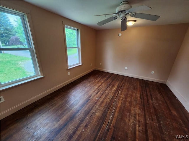 114 Stevens Pl, Syracuse, NY 13210 - spare room with hardwood / wood-style flooring and ceiling fan
