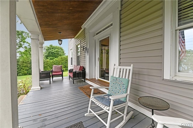 6188 Lake St, Aurelius, NY 13034 - wooden porch featuring grilling area