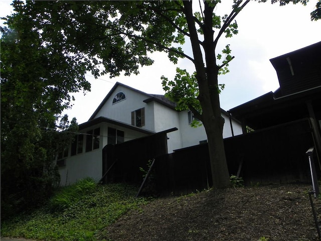 202-204-206 N Monroe St, Reading, NY 14891 - back of house with stucco siding