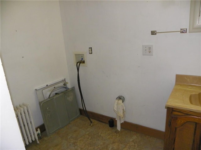 202-204-206 N Monroe St, Reading, NY 14891 - bathroom with radiator heating unit and vanity