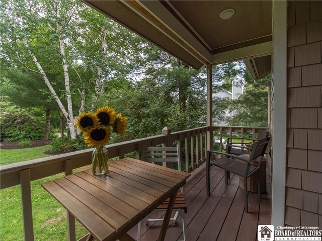 29 Elm Ln Unit 24, Chautauqua, NY 14722 - view of wooden terrace
