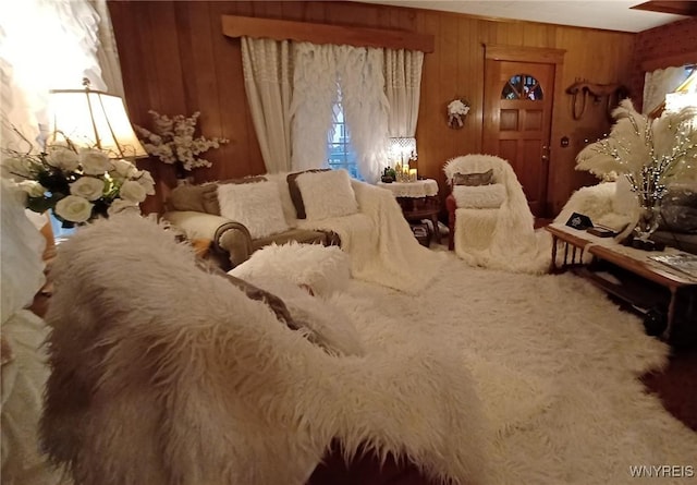 41 N Franklin St, New Albion, NY 14719 - bedroom with wood walls