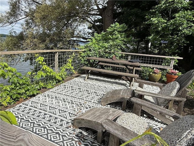 2487 E Lake Rd, Spafford, NY 13152 - view of wooden terrace
