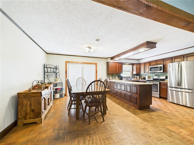 1029 Barden Brk, Ceres, PA 16731 - dining room with a textured ceiling