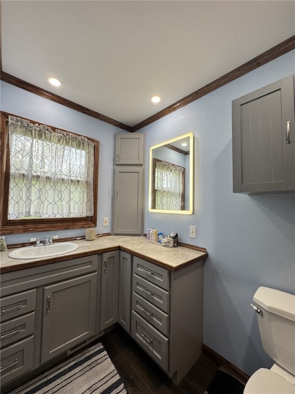 1029 Barden Brk, Ceres, PA 16731 - bathroom with crown molding, vanity, and recessed lighting