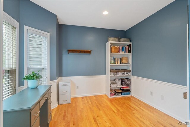 8879 Kilkenny Dr, Lysander, NY 13027 - office area featuring light wood-style floors, plenty of natural light, and recessed lighting