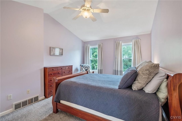 8879 Kilkenny Dr, Lysander, NY 13027 - carpeted bedroom featuring lofted ceiling and ceiling fan