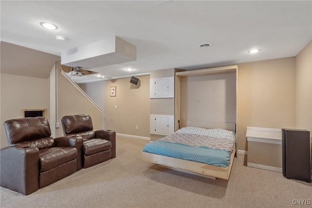 8879 Kilkenny Dr, Lysander, NY 13027 - bedroom with light colored carpet and recessed lighting