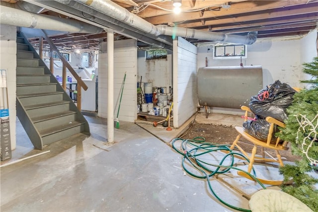 5978 State Route 21st Hwy, Williamson, NY 14589 - basement featuring oil tank and stairway