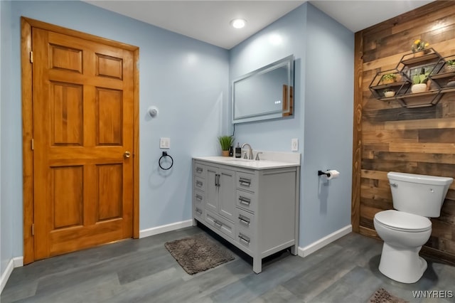 2035 Centerline Rd, Sheldon, NY 14167 - bathroom with vanity, wood finished floors, and recessed lighting