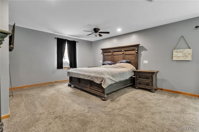2035 Centerline Rd, Sheldon, NY 14167 - bedroom with carpet flooring, a ceiling fan, and recessed lighting