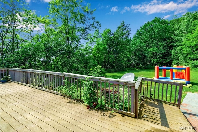 2035 Centerline Rd, Sheldon, NY 14167 - wooden terrace featuring a lawn