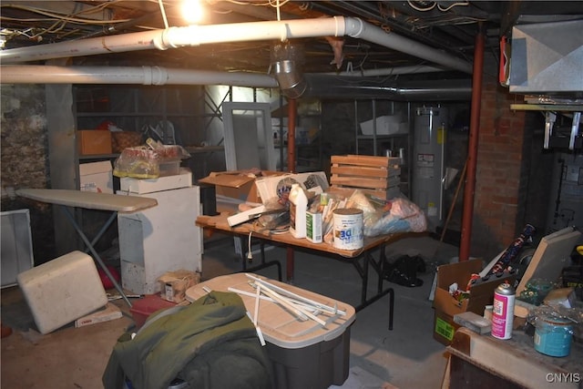 20 E Main St, Cortland, NY 13045 - unfinished below grade area with electric water heater