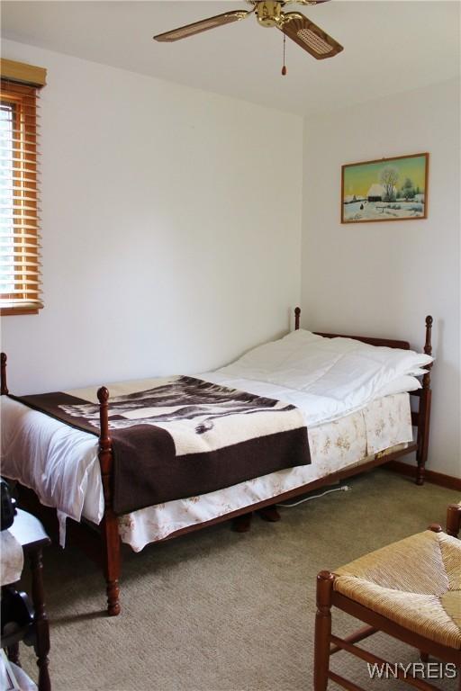 5436 Java Lake Rd, Java, NY 14009 - bedroom with carpet and a ceiling fan