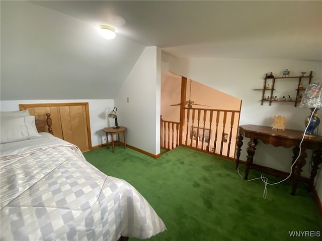 5436 Java Lake Rd, Java, NY 14009 - bedroom with lofted ceiling and carpet floors