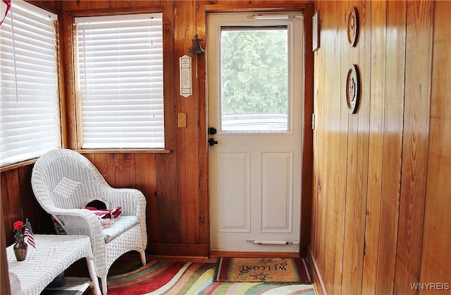 5436 Java Lake Rd, Java, NY 14009 - doorway with wood walls and healthy amount of natural light