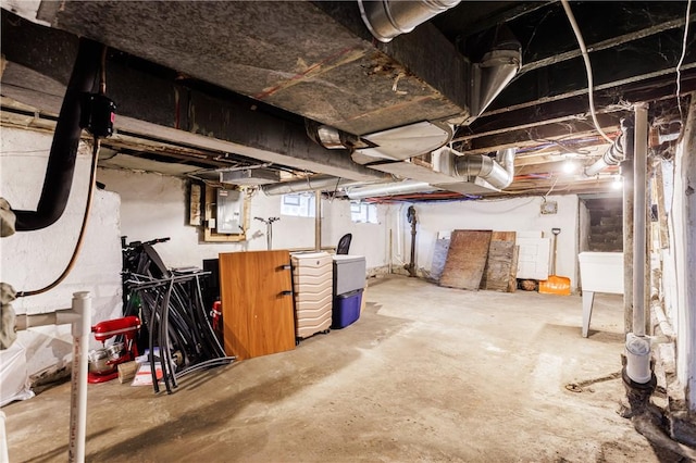 72 Weld St, Rochester, NY 14605 - below grade area featuring electric panel