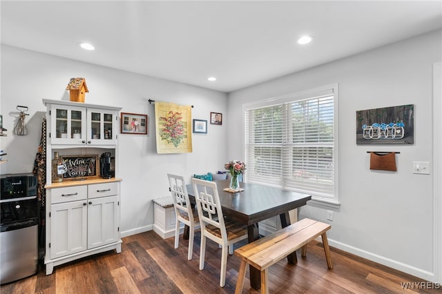 720 N Star Rd, Elma, NY 14052 - dining area featuring dark wood finished floors and recessed lighting