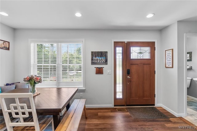 720 N Star Rd, Elma, NY 14052 - entryway with wood finished floors and recessed lighting