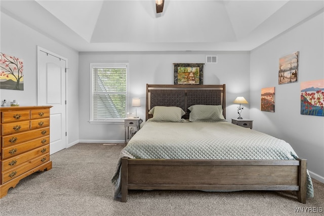 720 N Star Rd, Elma, NY 14052 - bedroom with carpet floors, lofted ceiling, and a raised ceiling