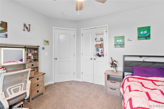 720 N Star Rd, Elma, NY 14052 - bedroom with carpet floors, a closet, and ceiling fan