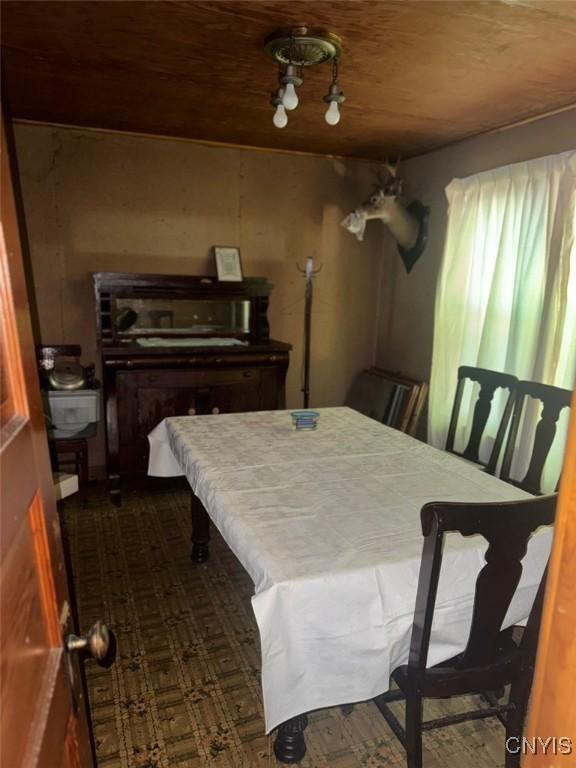 182 Seneca Rd, Webb, NY 13420 - bedroom featuring wooden ceiling