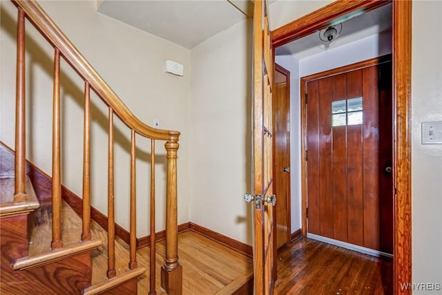 2104 Walnut Ave, Niagara Falls, NY 14301 - entryway featuring hardwood / wood-style flooring and stairs