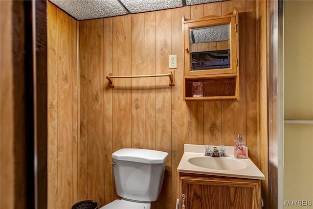 2104 Walnut Ave, Niagara Falls, NY 14301 - bathroom featuring vanity and wooden walls