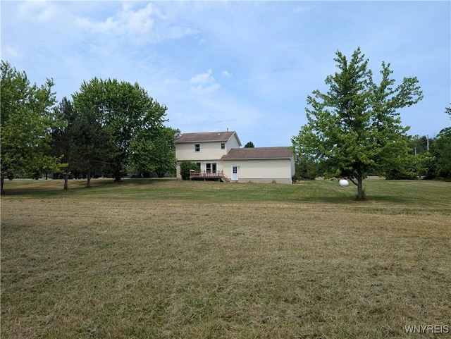 11030 Roosevelt Hwy, Yates, NY 14098 - view of grassy yard with a deck