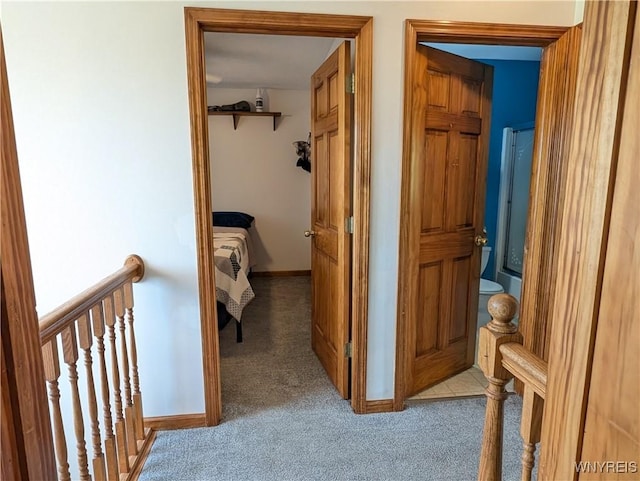 11030 Roosevelt Hwy, Yates, NY 14098 - hallway with light colored carpet and baseboards
