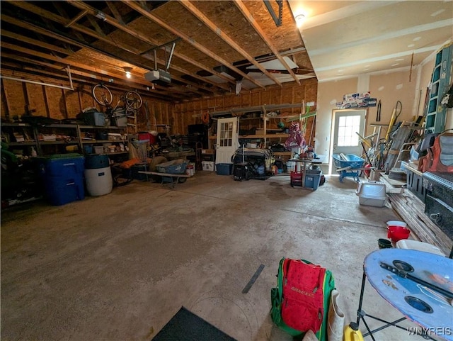 11030 Roosevelt Hwy, Yates, NY 14098 - garage with a garage door opener and a workshop area