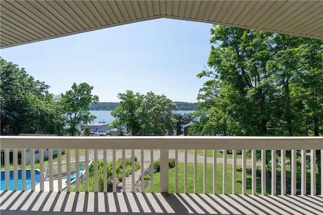 5343 Cedarwood Ln, Conesus, NY 14435 - deck with a water view