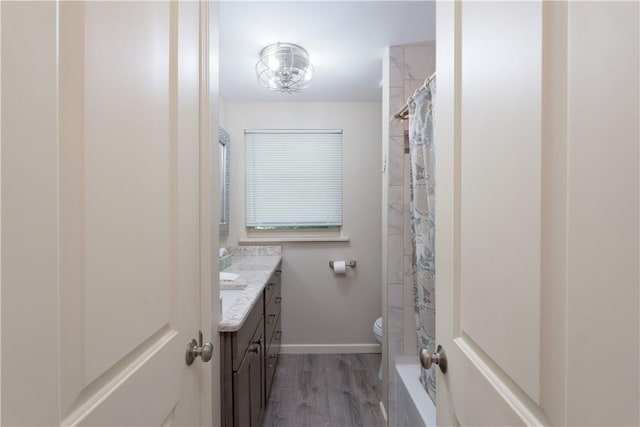 5343 Cedarwood Ln, Conesus, NY 14435 - full bathroom with vanity and wood finished floors