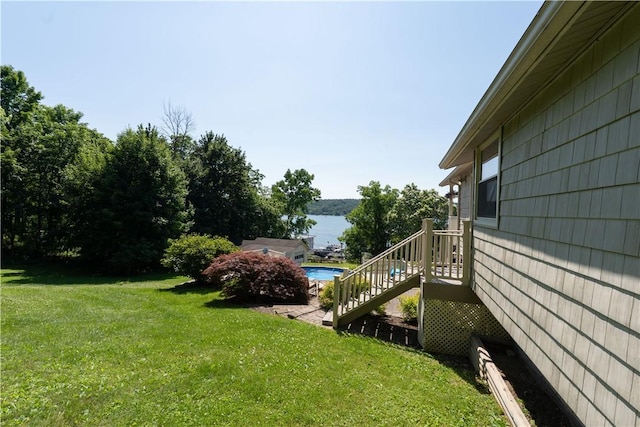 5343 Cedarwood Ln, Conesus, NY 14435 - view of grassy yard featuring a water view