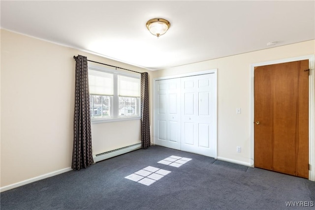 288 W Maplemere Rd, Amherst, NY 14221 - unfurnished bedroom with baseboard heating, carpet, and a closet