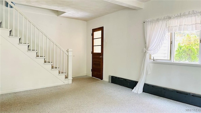 350 S 2nd St, Lewiston, NY 14092 - carpeted entrance foyer with stairway